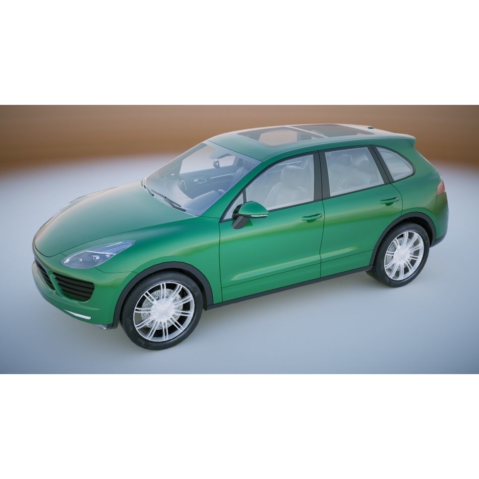 Generic SUV 3D Model – Low Poly Game Asset, FBX, OBJ Formats - View 9