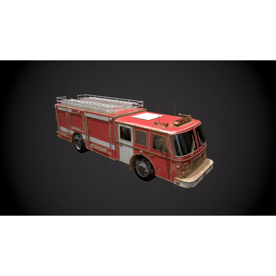 Abandoned Vehicles 3D Model – Low Poly Pack, Game Ready, FBX, OBJ - View 12
