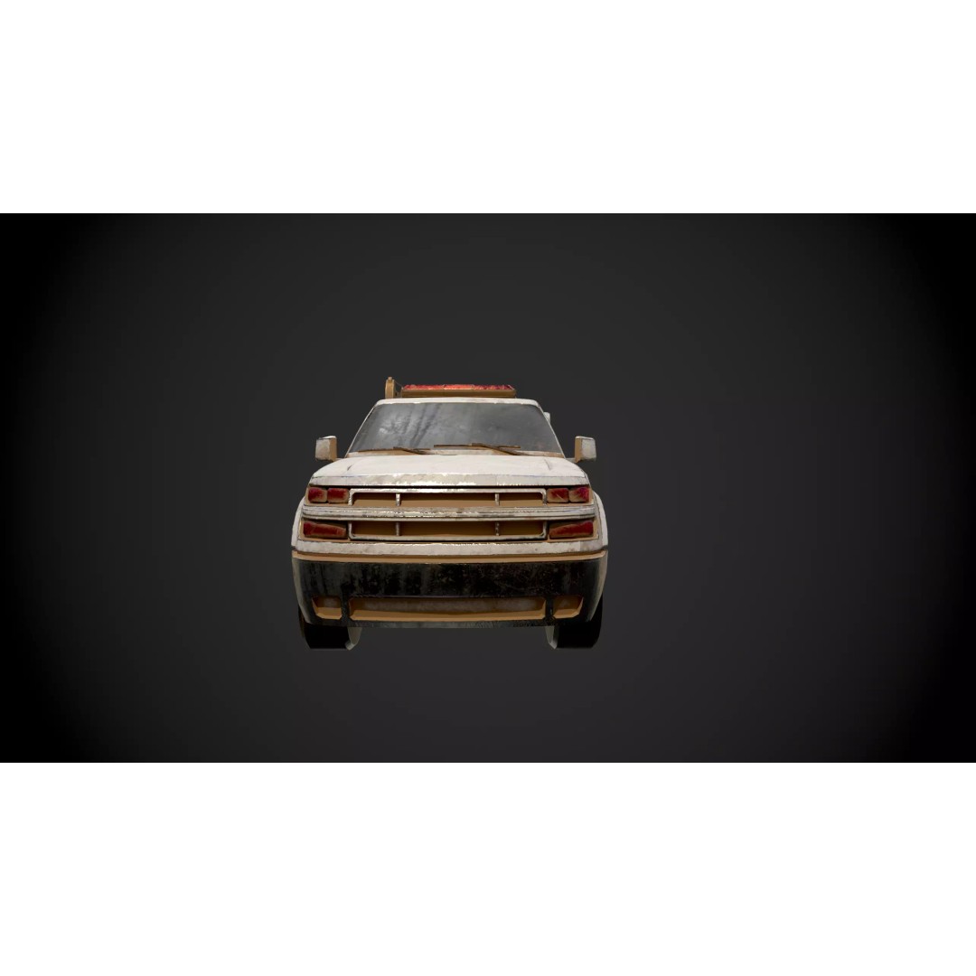 Abandoned Vehicles 3D Model – Low Poly Pack, Game Ready, FBX, OBJ - View 13