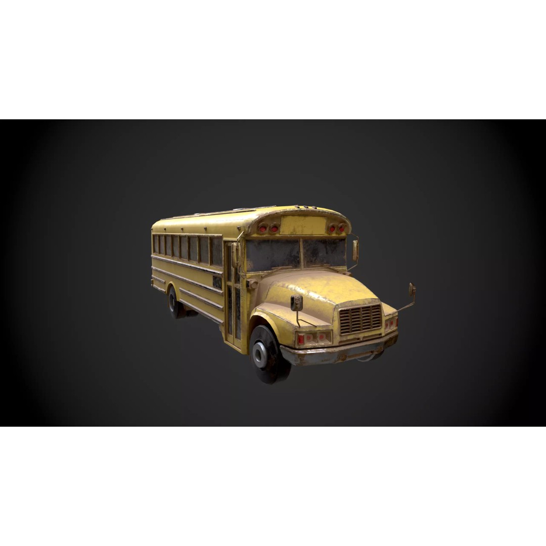 Abandoned Vehicles 3D Model – Low Poly Pack, Game Ready, FBX, OBJ - View 16