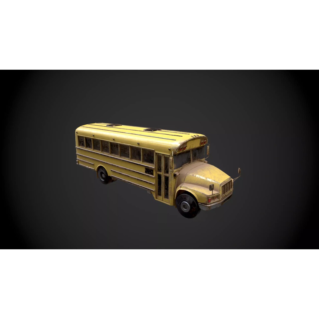 Abandoned Vehicles 3D Model – Low Poly Pack, Game Ready, FBX, OBJ - View 21