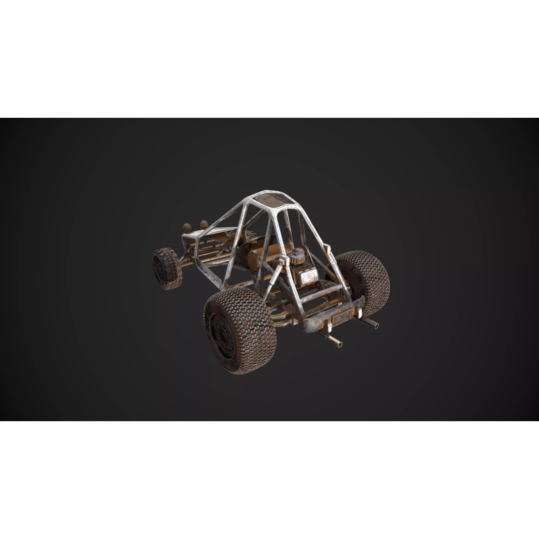 Abandoned Vehicles 3D Model – Low Poly Pack, Game Ready, FBX, OBJ - View 25