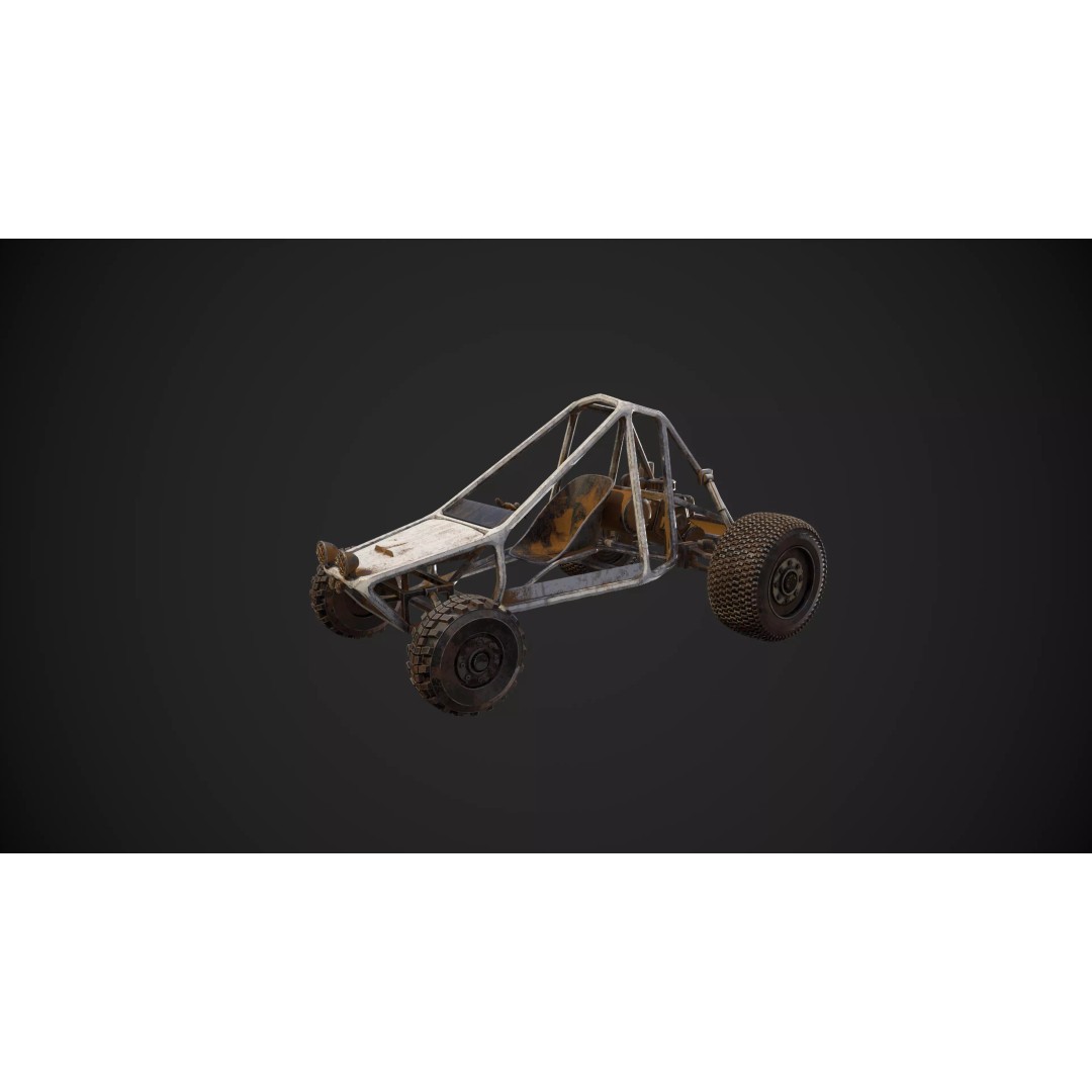 Abandoned Vehicles 3D Model – Low Poly Pack, Game Ready, FBX, OBJ - View 26