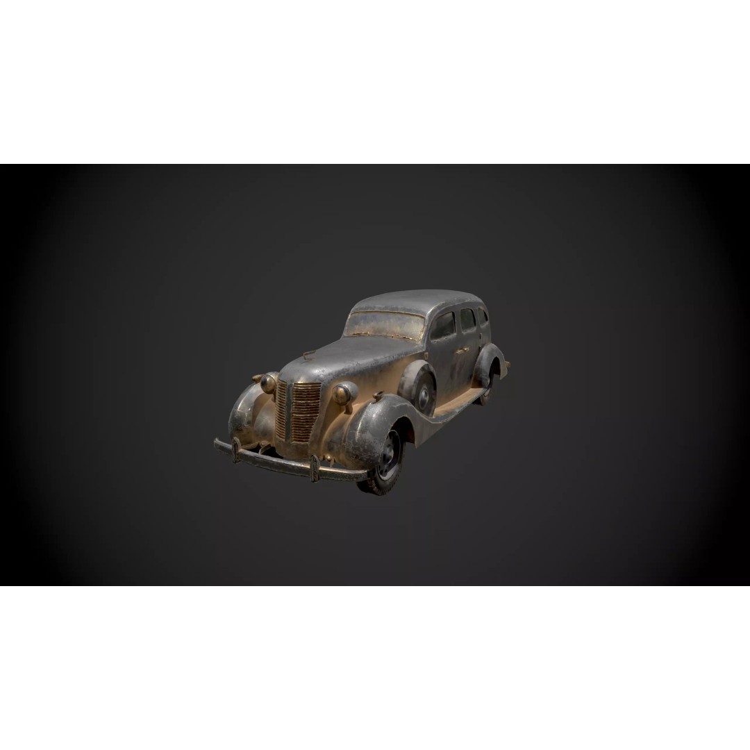 Abandoned Vehicles 3D Model – Low Poly Pack, Game Ready, FBX, OBJ - View 42