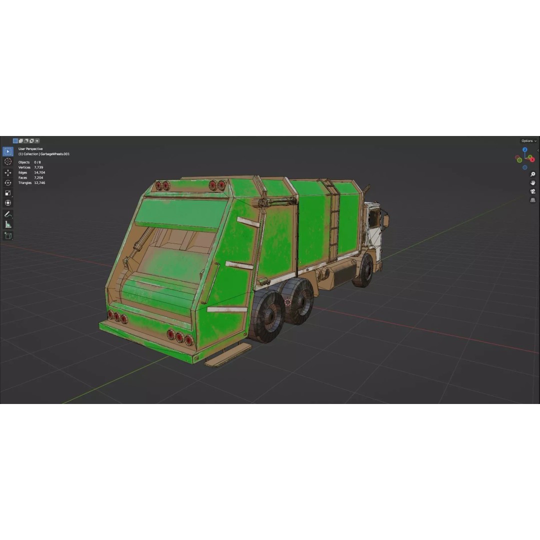 Abandoned Vehicles 3D Model – Low Poly Pack, Game Ready, FBX, OBJ - View 45