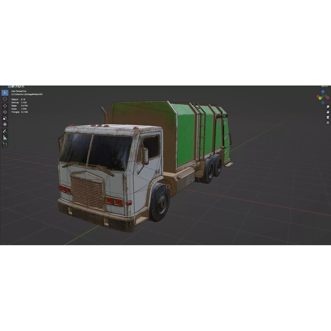 Abandoned Vehicles 3D Model – Low Poly Pack, Game Ready, FBX, OBJ - View 48