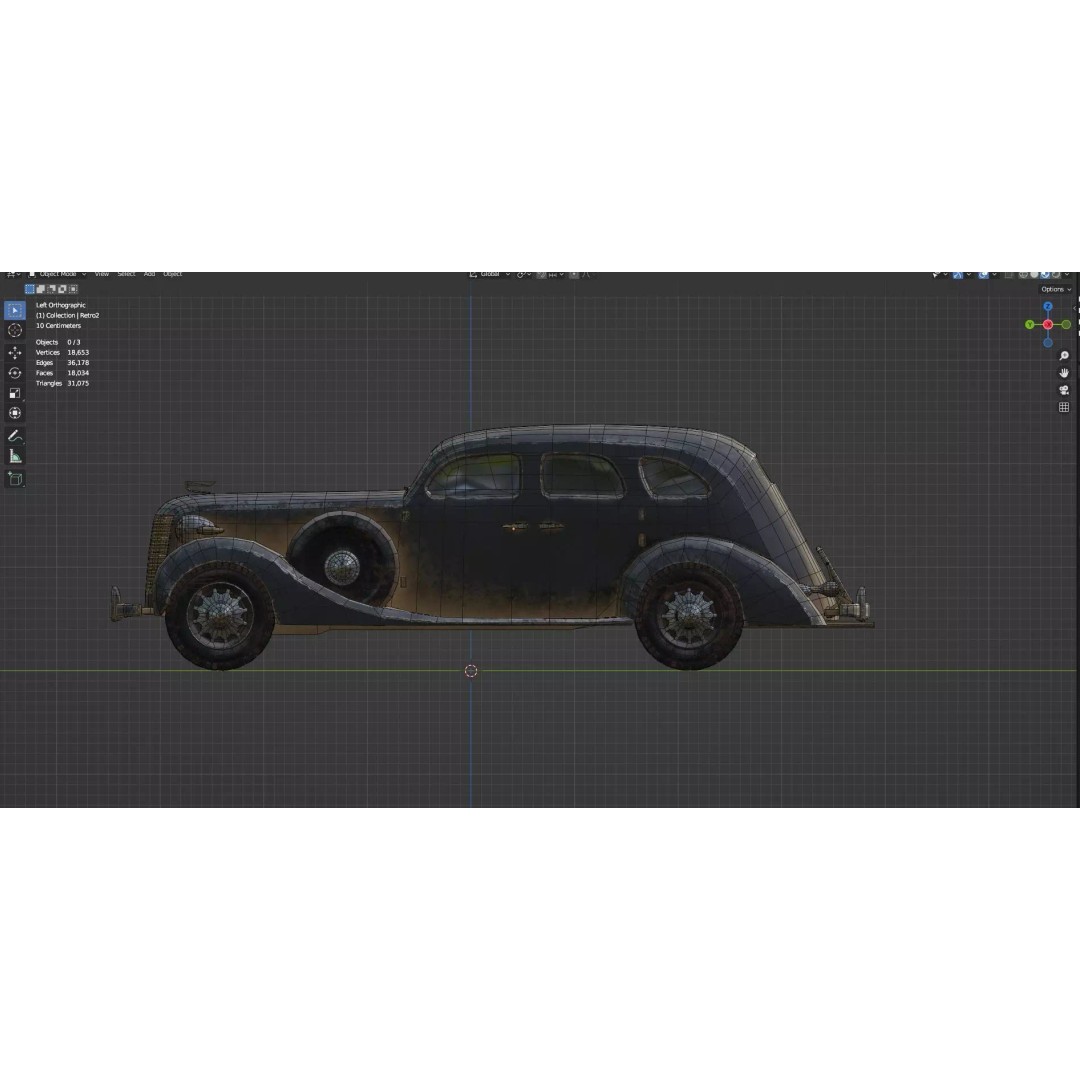 Abandoned Vehicles 3D Model – Low Poly Pack, Game Ready, FBX, OBJ - View 49