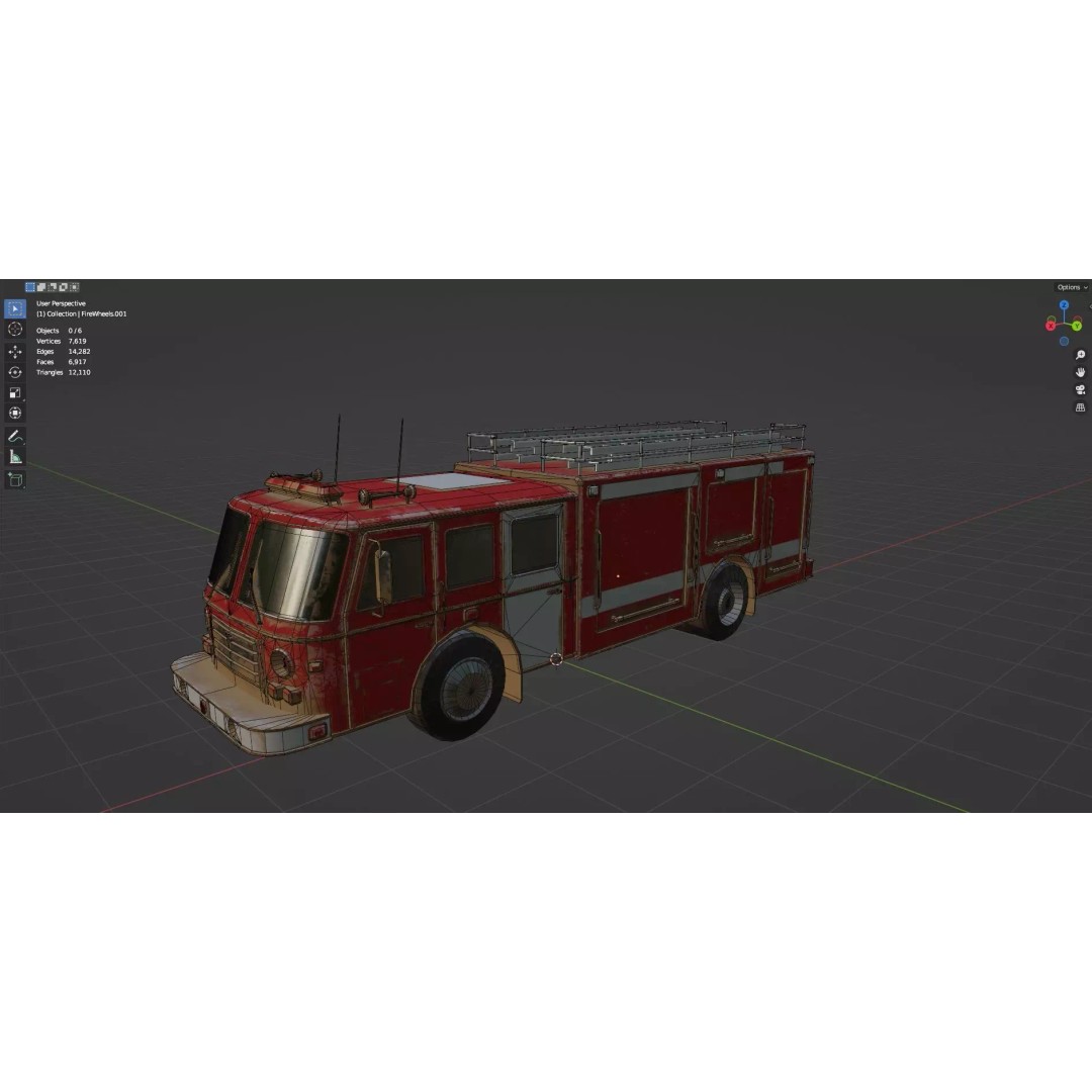 Abandoned Vehicles 3D Model – Low Poly Pack, Game Ready, FBX, OBJ - View 51