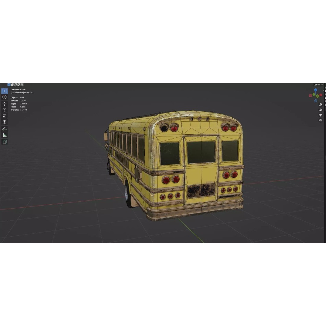 Abandoned Vehicles 3D Model – Low Poly Pack, Game Ready, FBX, OBJ - View 59