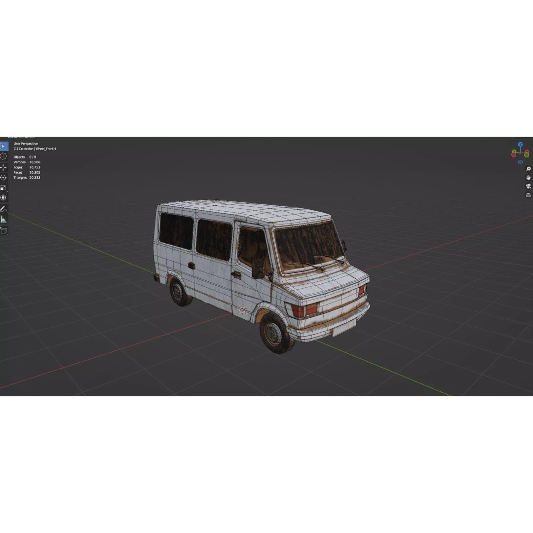 Abandoned Vehicles 3D Model – Low Poly Pack, Game Ready, FBX, OBJ - View 61