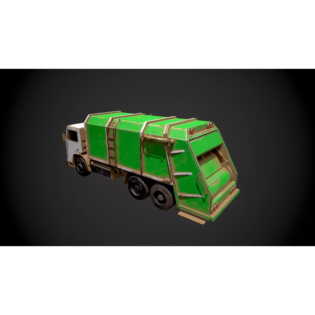 Abandoned Vehicles 3D Model – Low Poly Pack, Game Ready, FBX, OBJ - View 7