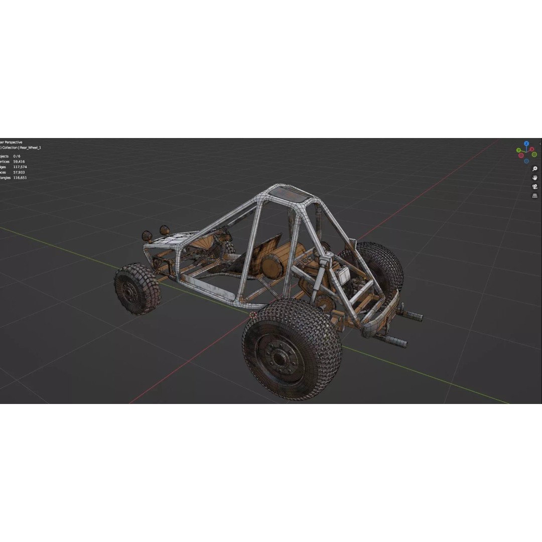 Abandoned Vehicles 3D Model – Low Poly Pack, Game Ready, FBX, OBJ - View 72