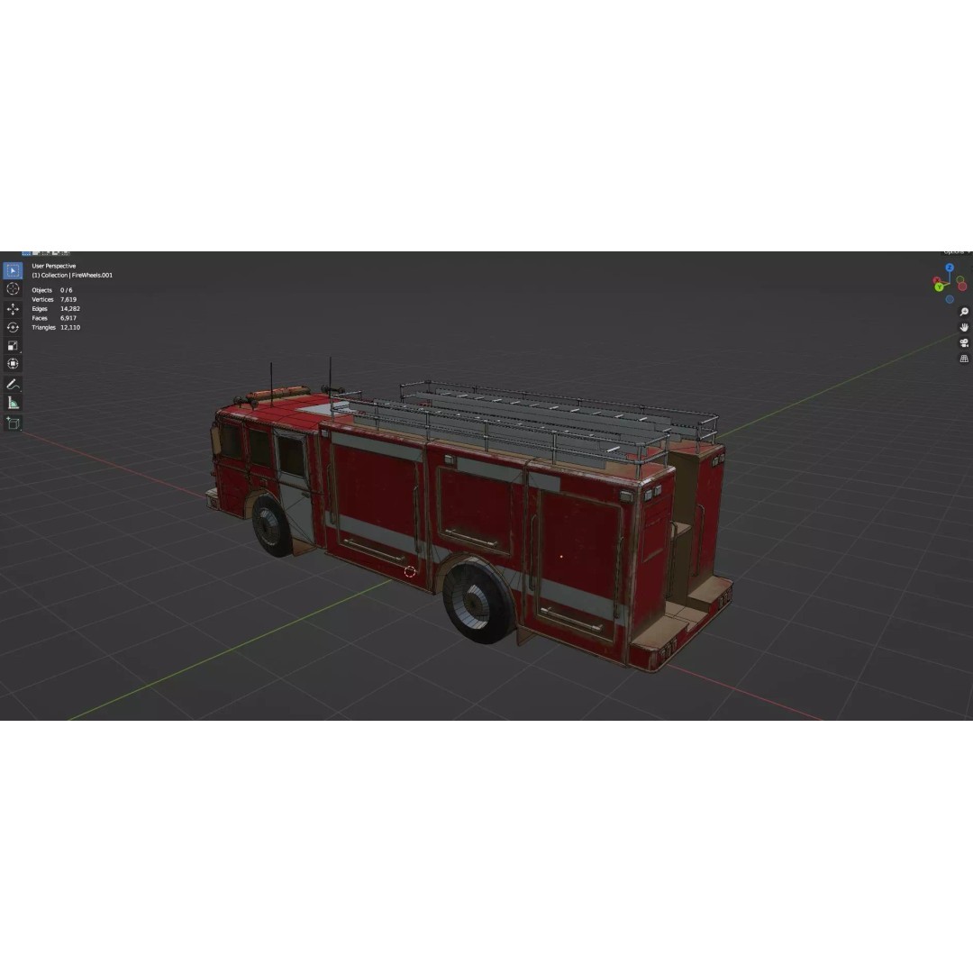 Abandoned Vehicles 3D Model – Low Poly Pack, Game Ready, FBX, OBJ - View 74