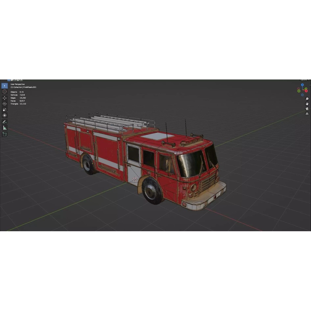 Abandoned Vehicles 3D Model – Low Poly Pack, Game Ready, FBX, OBJ - View 75