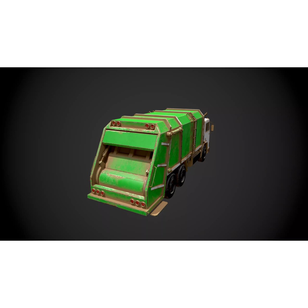 Abandoned Vehicles 3D Model – Low Poly Pack, Game Ready, FBX, OBJ - View 8