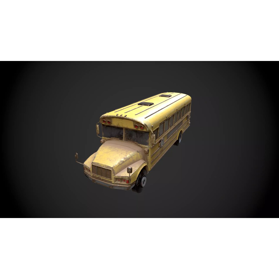 Abandoned Vehicles 3D Model – Low Poly Pack, Game Ready, FBX, OBJ - View 9