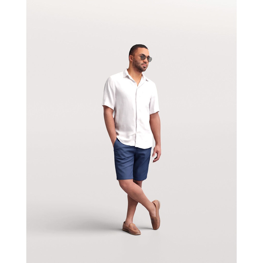 Humano Man 3D Model – Realistic Posed Character for Yacht Scene - View 11