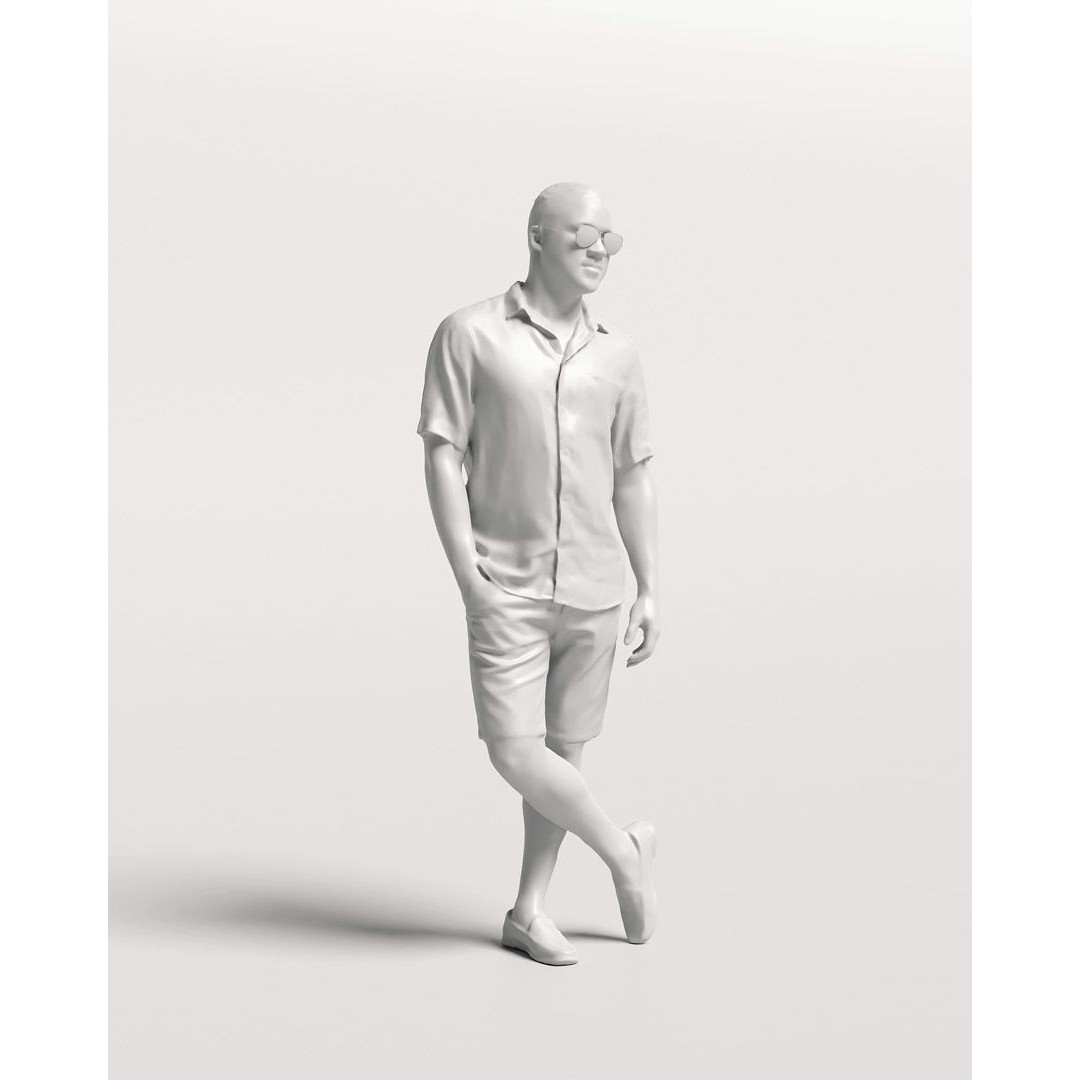Humano Man 3D Model – Realistic Posed Character for Yacht Scene - View 14
