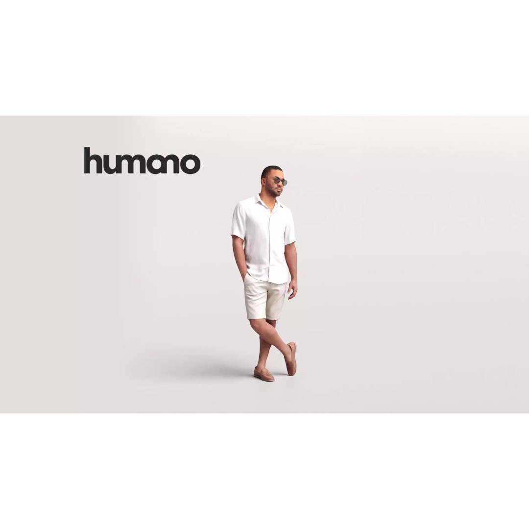 Humano Man 3D Model – Realistic Posed Character for Yacht Scene - View 2