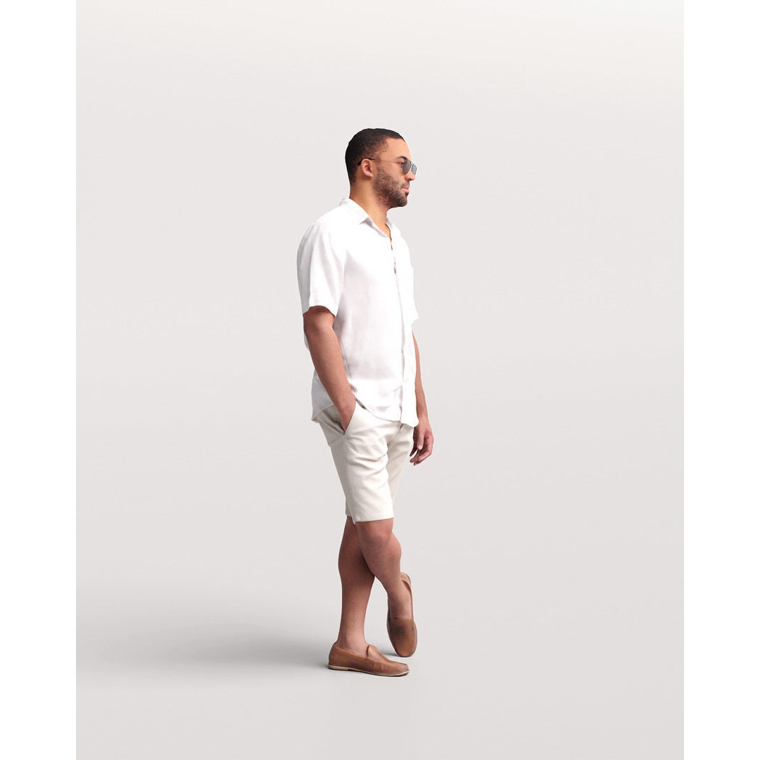 Humano Man 3D Model – Realistic Posed Character for Yacht Scene - View 4