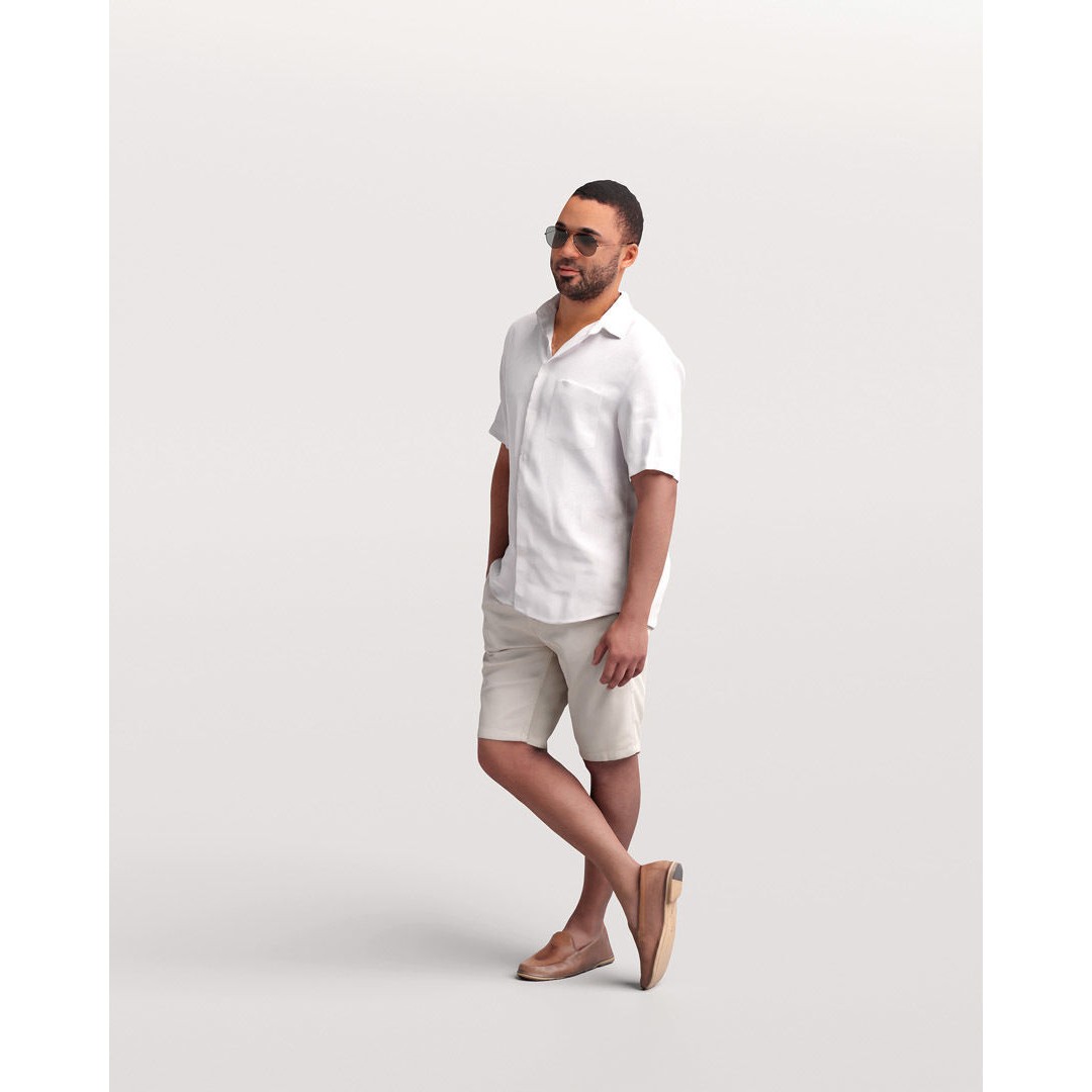 Humano Man 3D Model – Realistic Posed Character for Yacht Scene - View 7