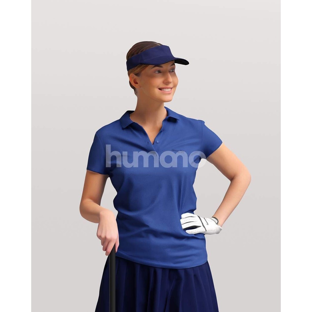 Humano Woman Golf Player 3D Model – Realistic PBR Textures, FBX, Blender - View 10