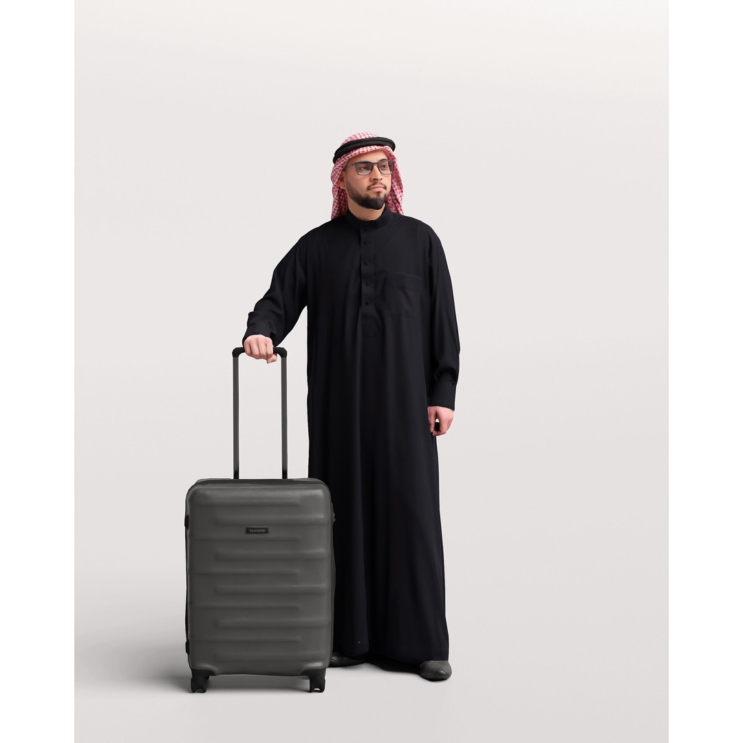 Arab Man 3D Model – Realistic Character with Suitcase, FBX