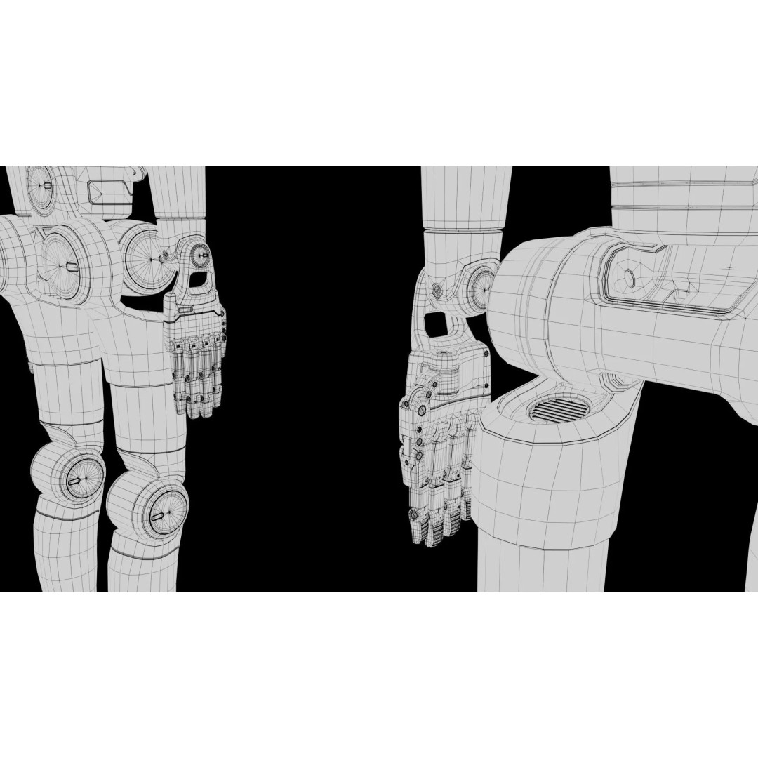 Humanoid Robot 3D Model – High Poly Character with PBR Textures, FBX