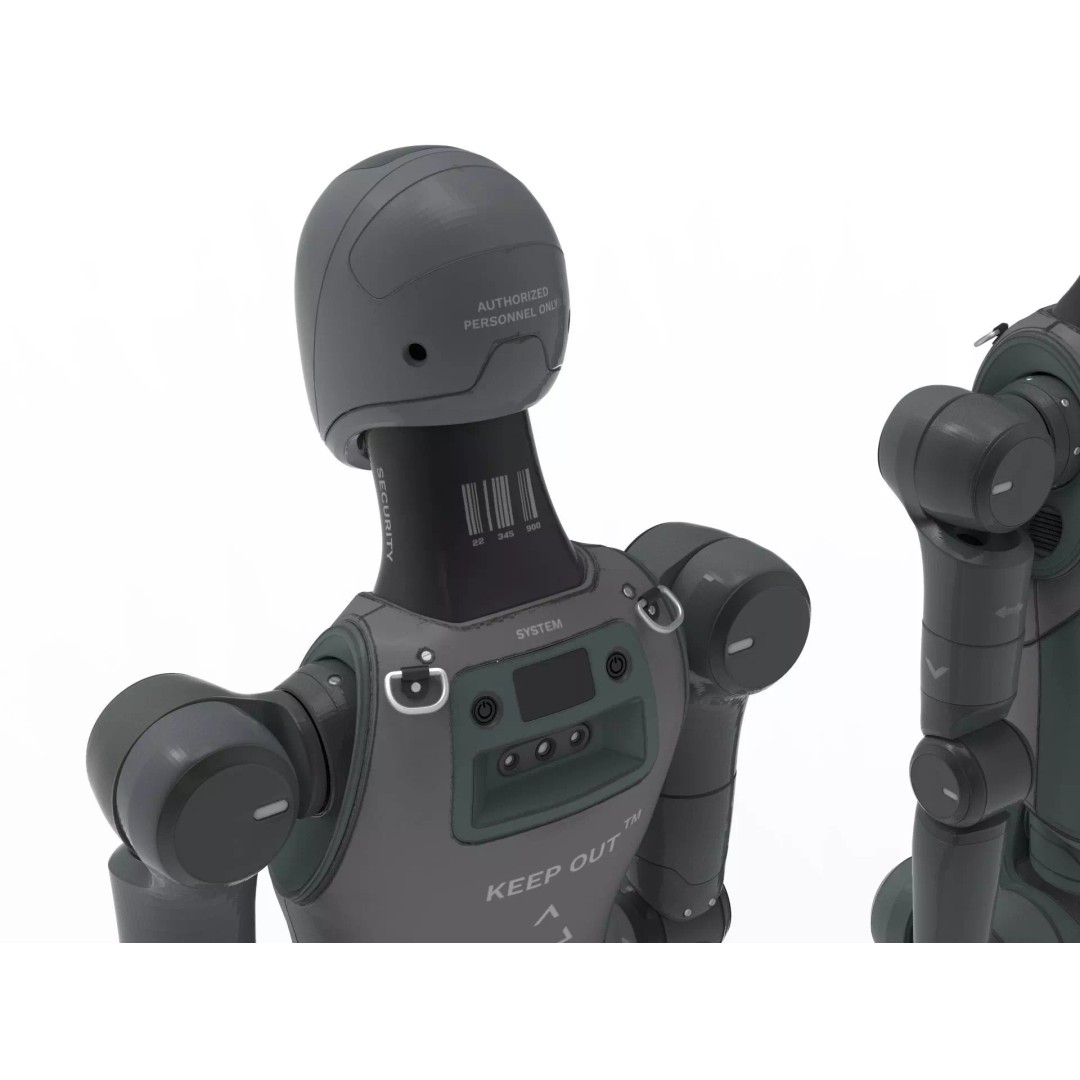 Humanoid Robot 3D Model – High Poly Character with PBR Textures, FBX - View 17