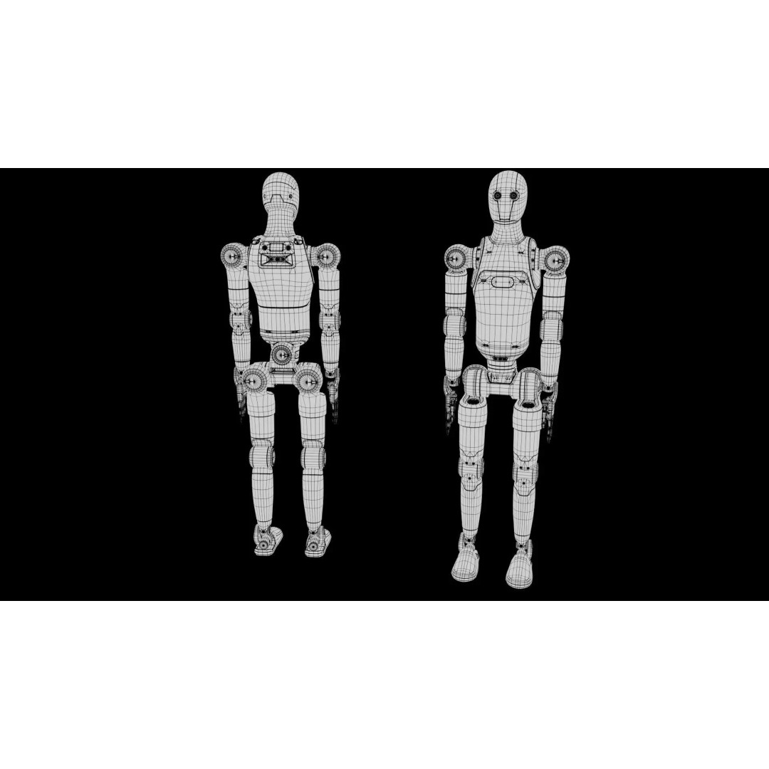 Humanoid Robot 3D Model – High Poly Character with PBR Textures, FBX - View 31