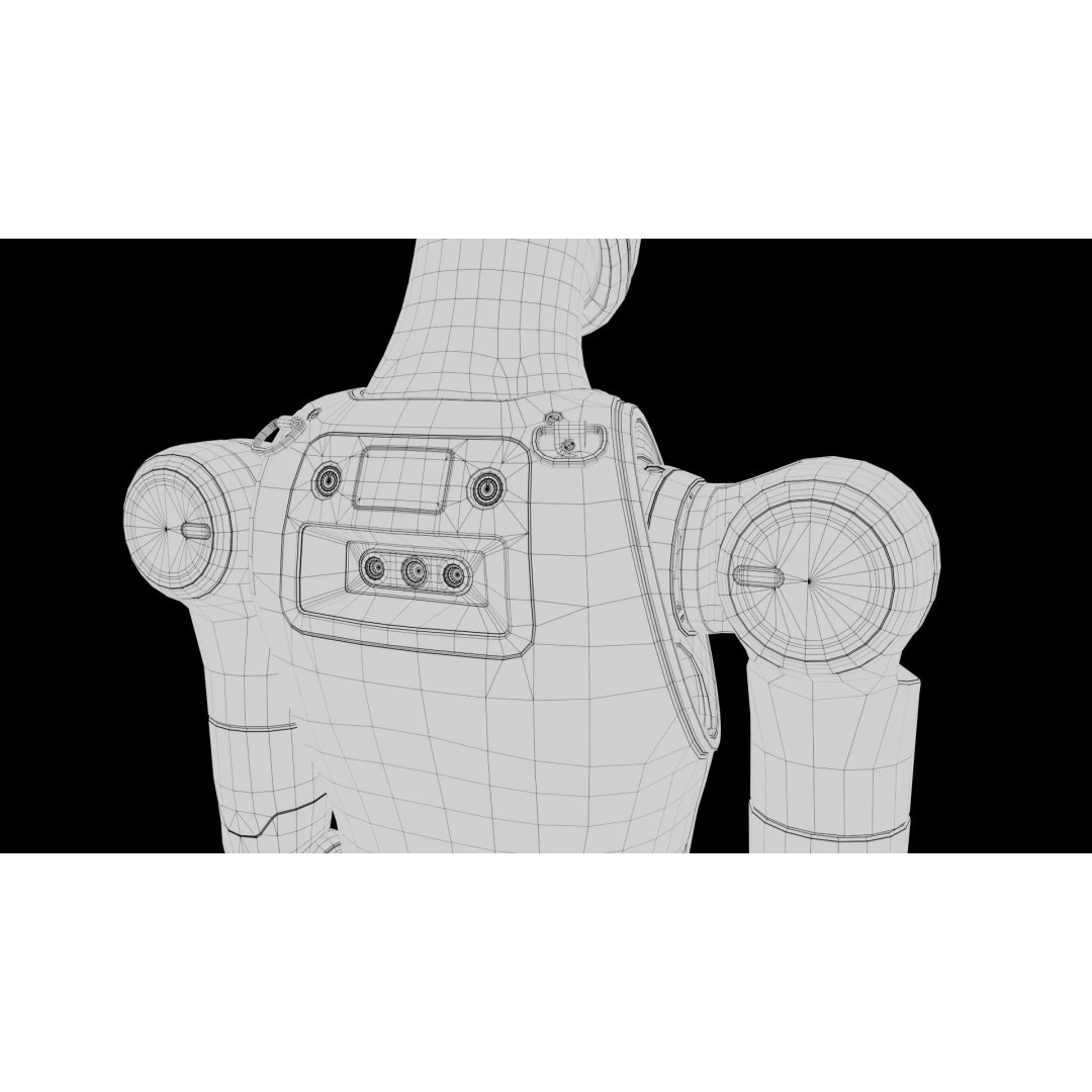 Humanoid Robot 3D Model – High Poly Character with PBR Textures, FBX - View 32