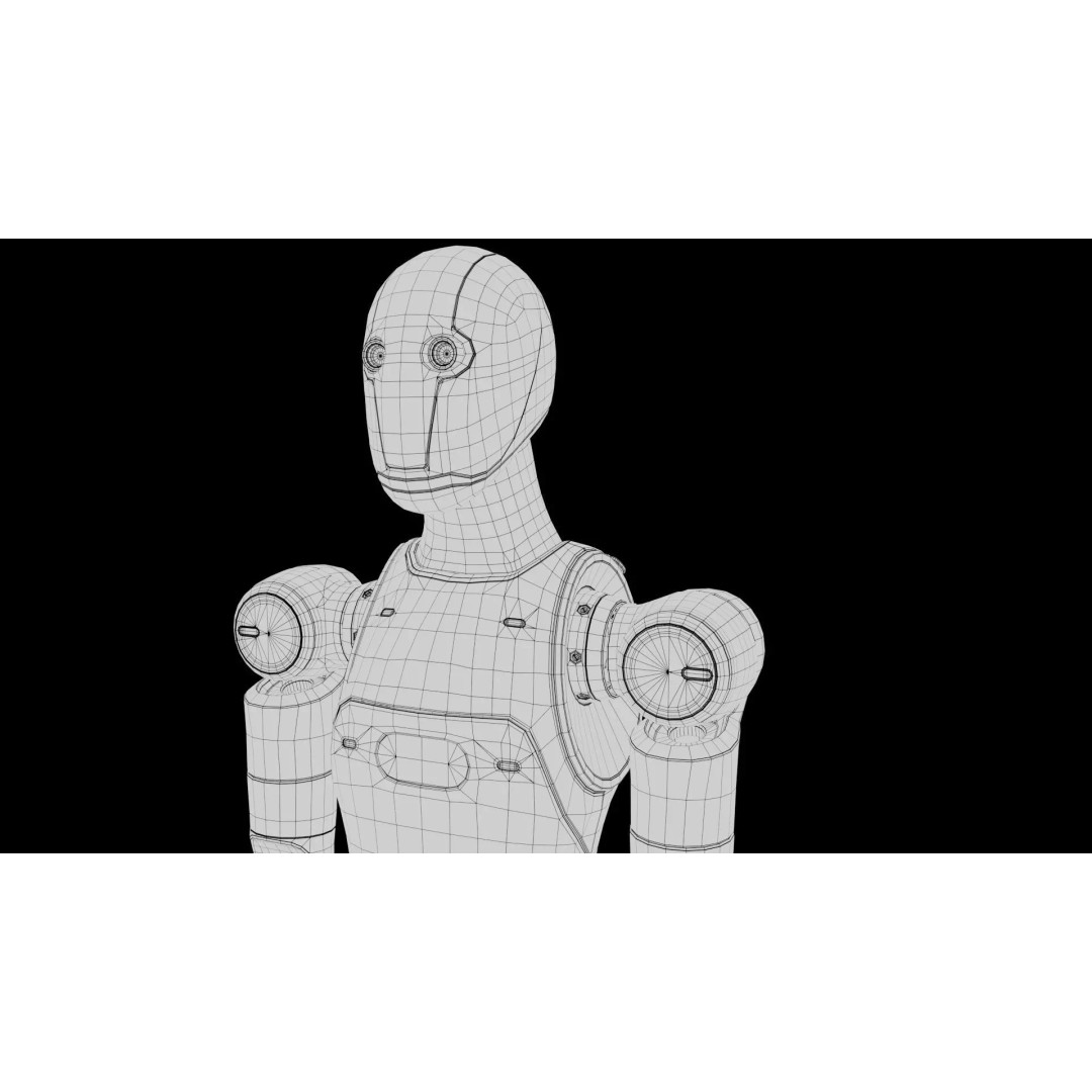 Humanoid Robot 3D Model – High Poly Character with PBR Textures, FBX - View 36