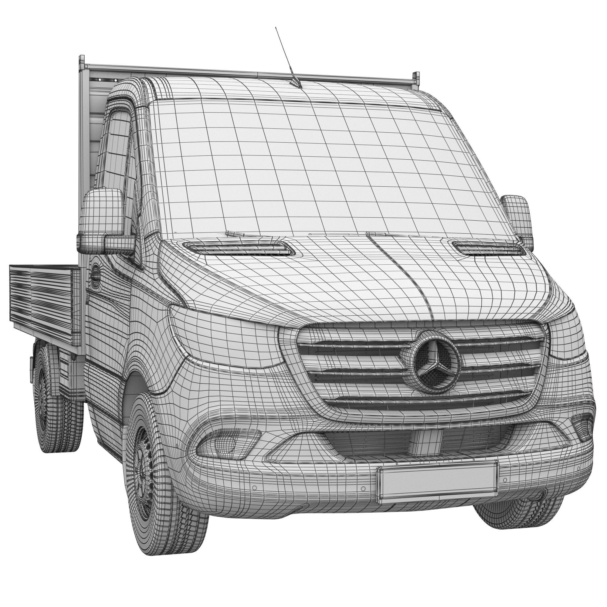 Mercedes-Benz Sprinter Chassis Cab L1 - Game-Ready 3D Model - View 16
