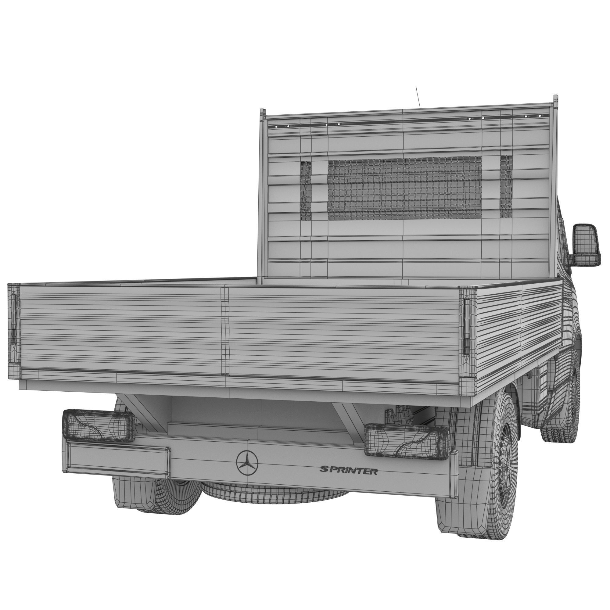 Mercedes-Benz Sprinter Chassis Cab L1 - Game-Ready 3D Model - View 17