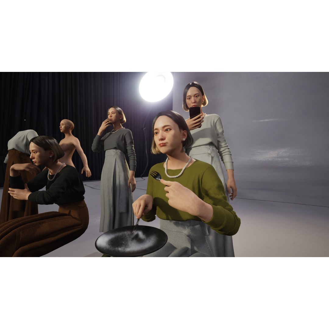 Asian Smart Casual Woman 3D Model – Low Poly Rigged Character, FBX - View 11