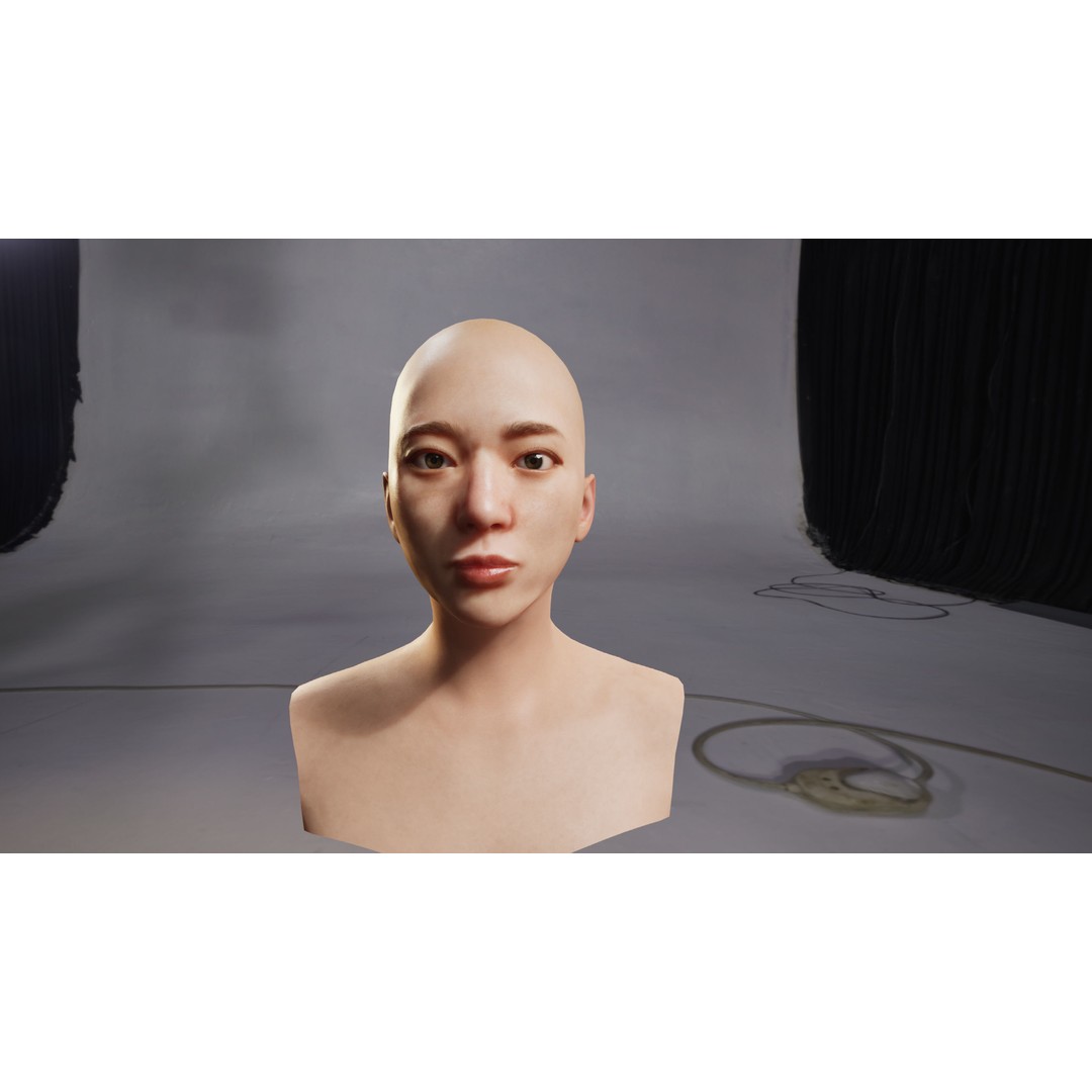 Asian Smart Casual Woman 3D Model – Low Poly Rigged Character, FBX - View 13