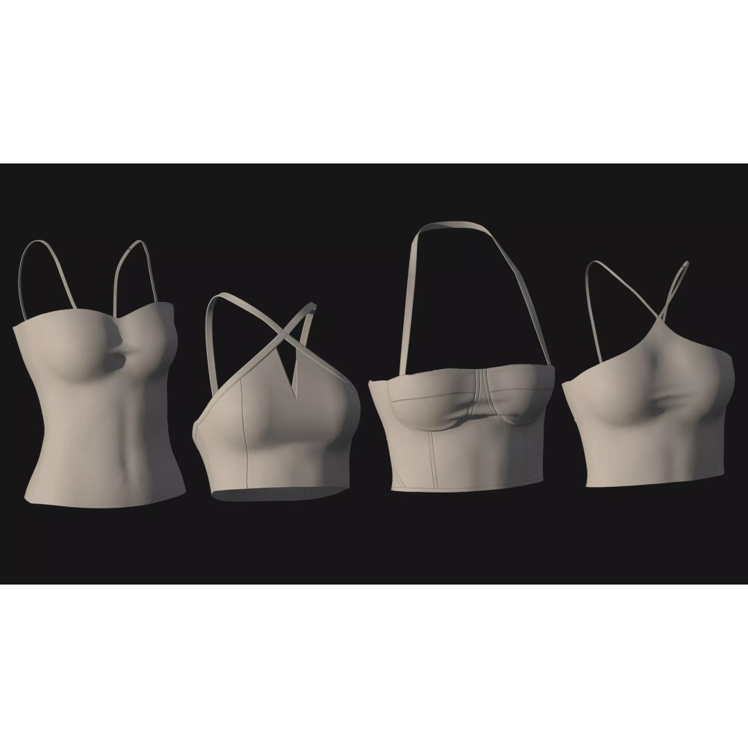 50 Female Clothing 3D Model – High-Quality Game-Ready Assets, FBX & OBJ - View 13