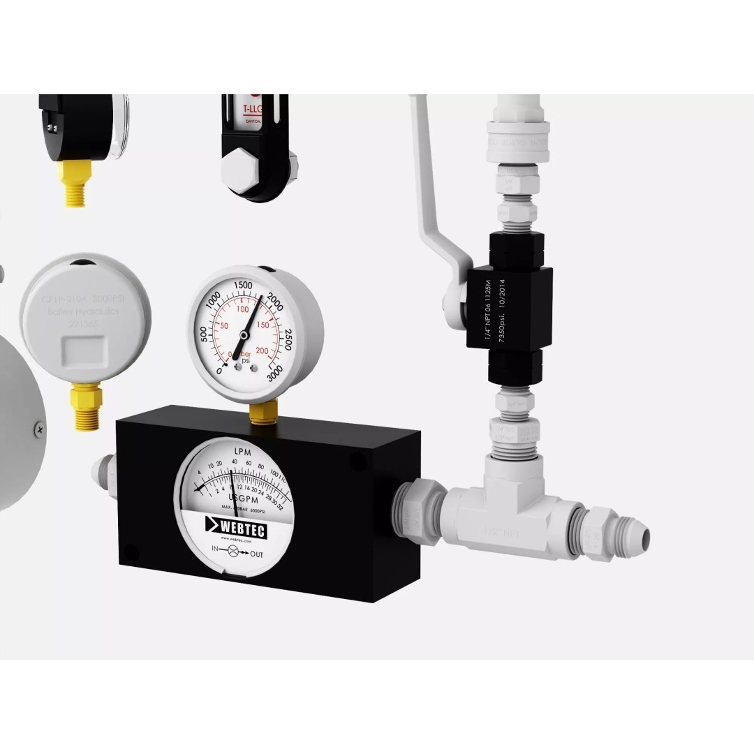 Industrial Measurement Gauges 3D Model – Low Poly PBR Asset, FBX, OBJ - View 5