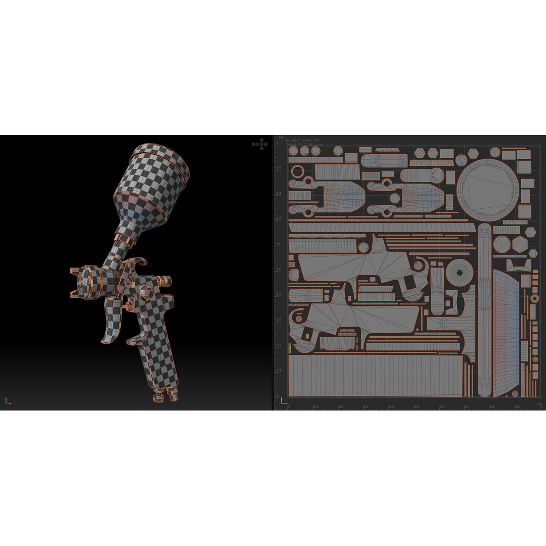 Paint Spray Gun 3D Model – Low Poly PBR Game Asset, FBX, OBJ - View 17