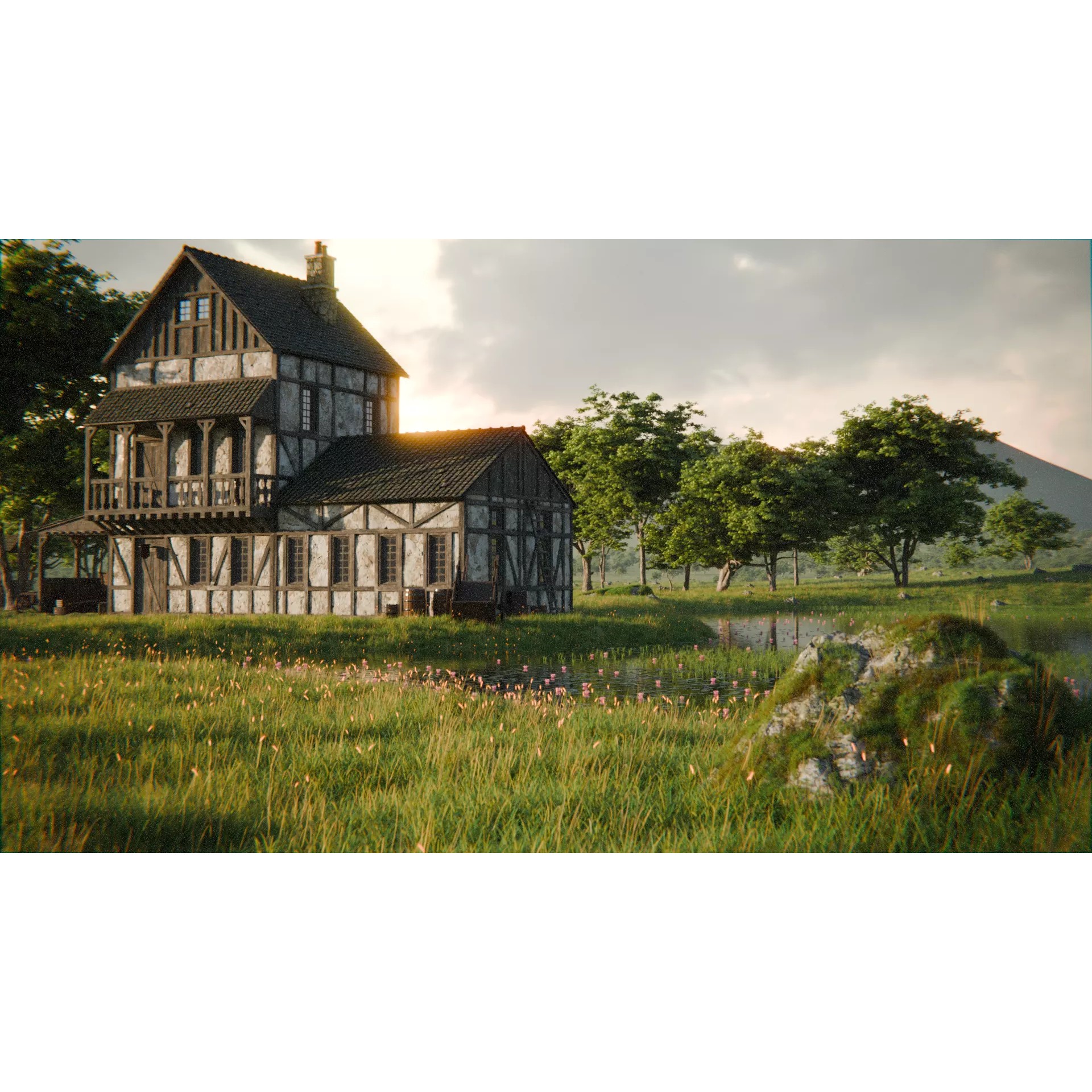 Medieval Landscape - Game-Ready 3D Model - View 2