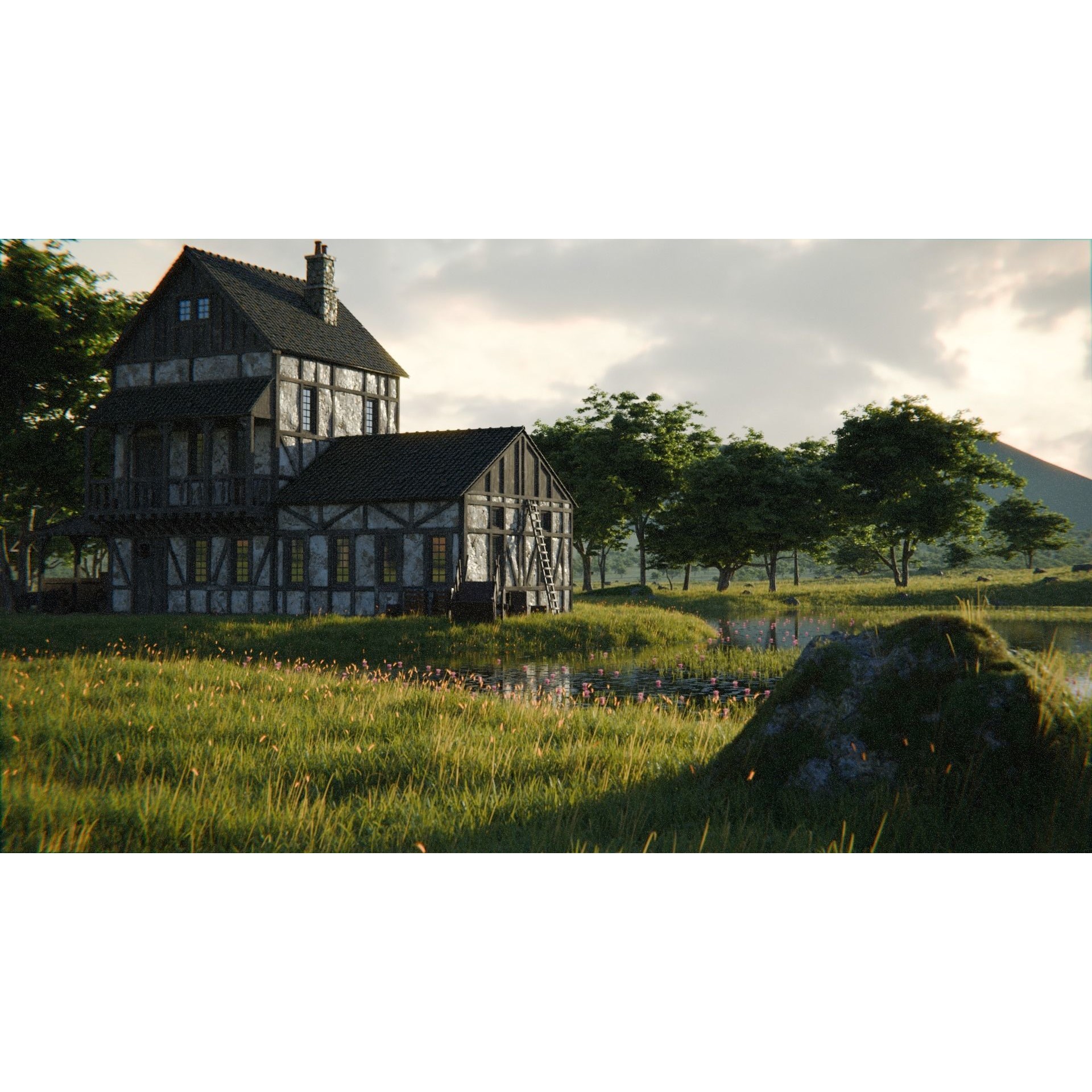 Medieval Landscape - Game-Ready 3D Model - View 3