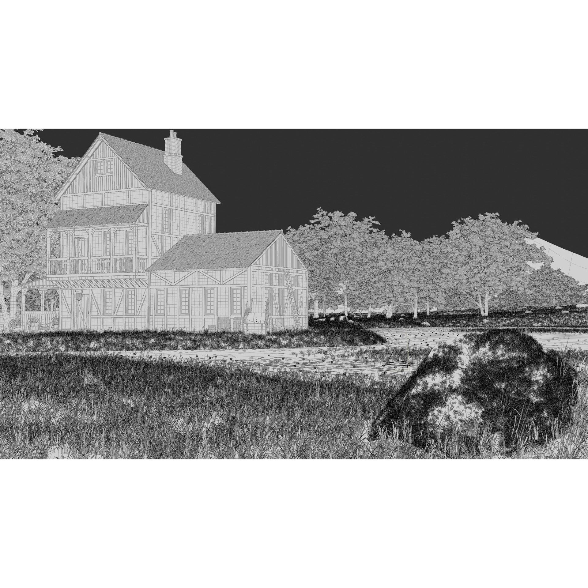 Medieval Landscape - Game-Ready 3D Model - View 5