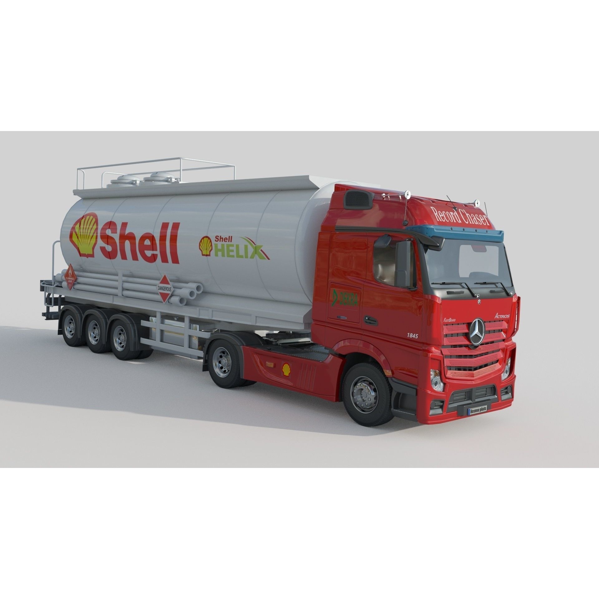Mercedes Actros Fuel Tanker - Game-Ready 3D Model - View 3