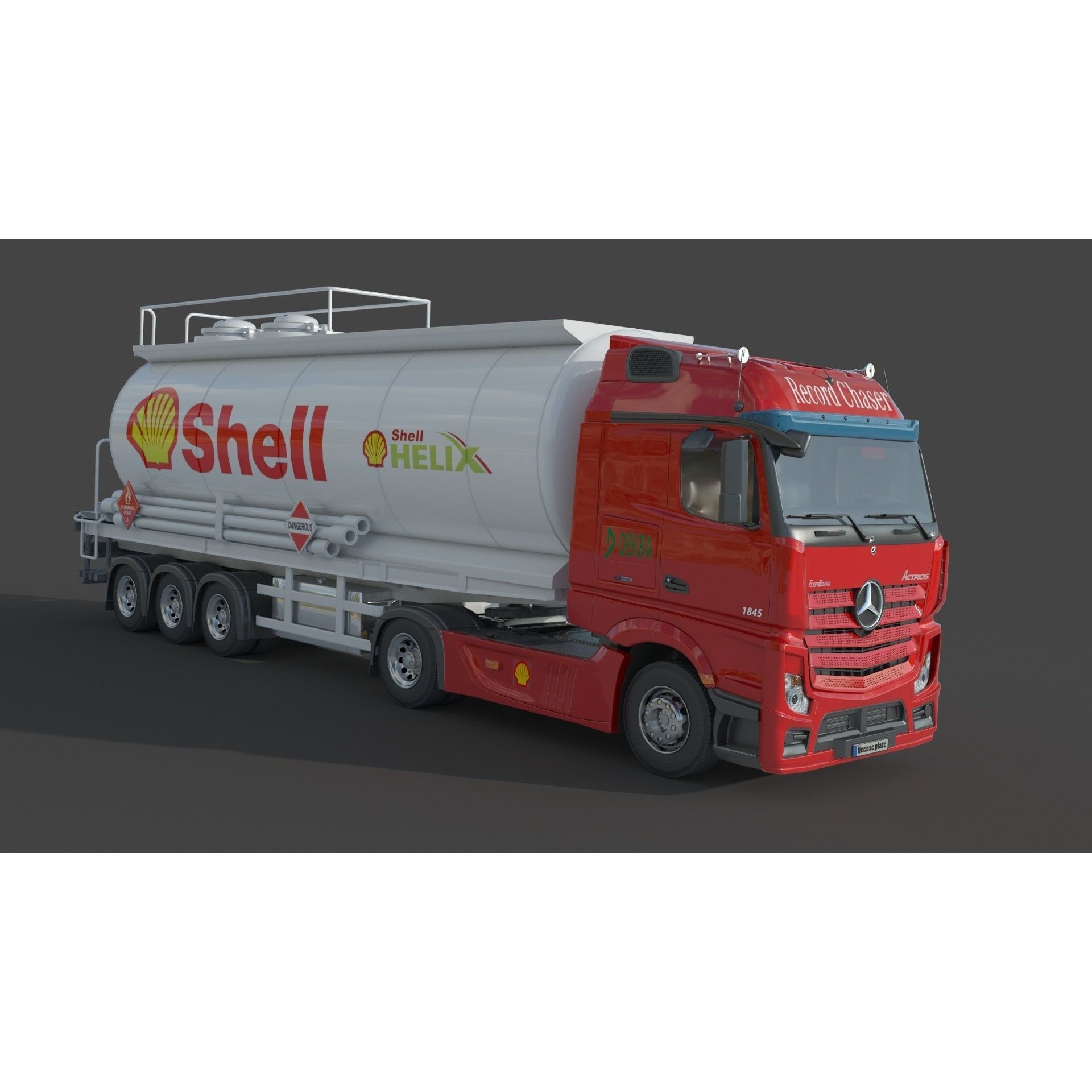 Mercedes Actros Fuel Tanker - Game-Ready 3D Model - View 4