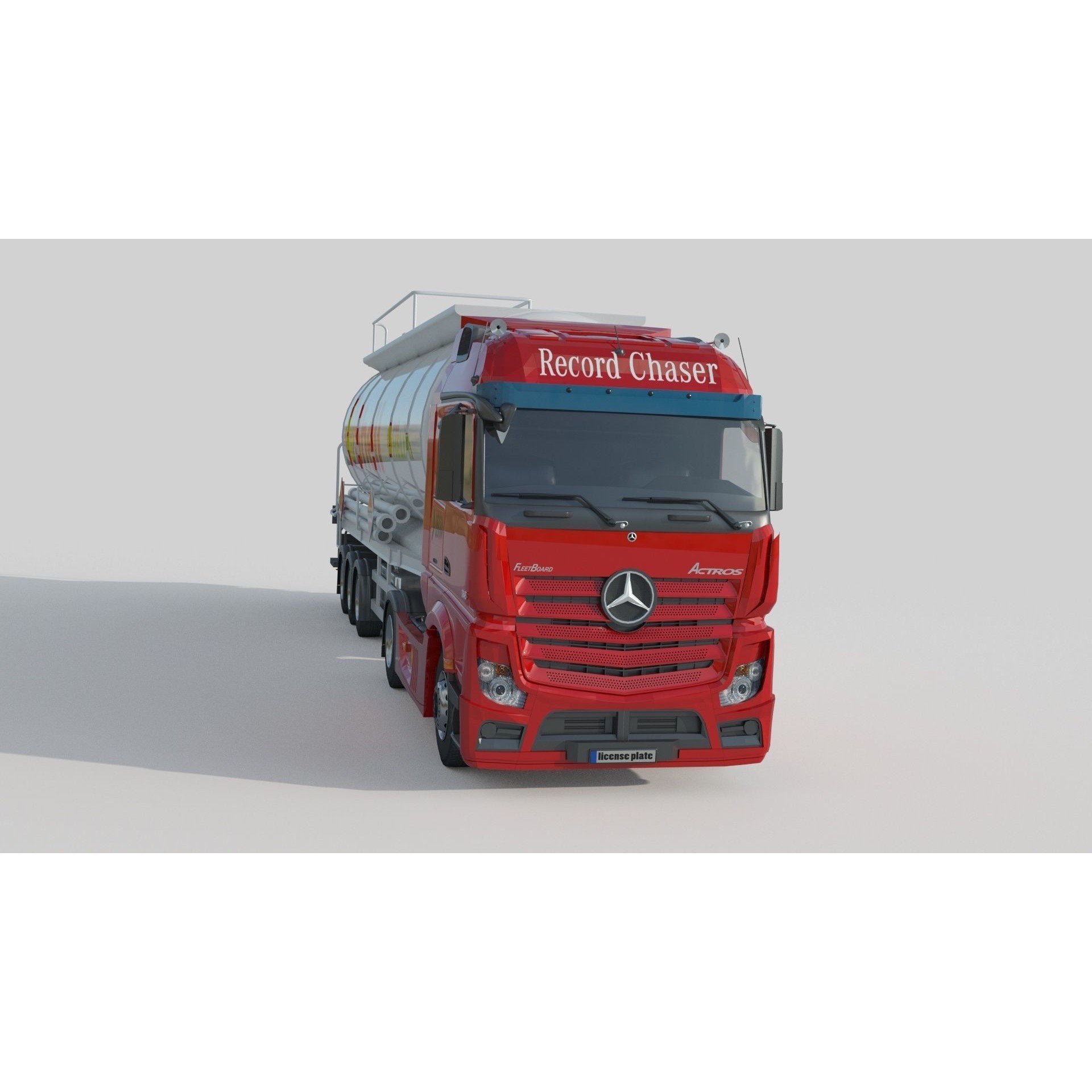 Mercedes Actros Fuel Tanker - Game-Ready 3D Model - View 5