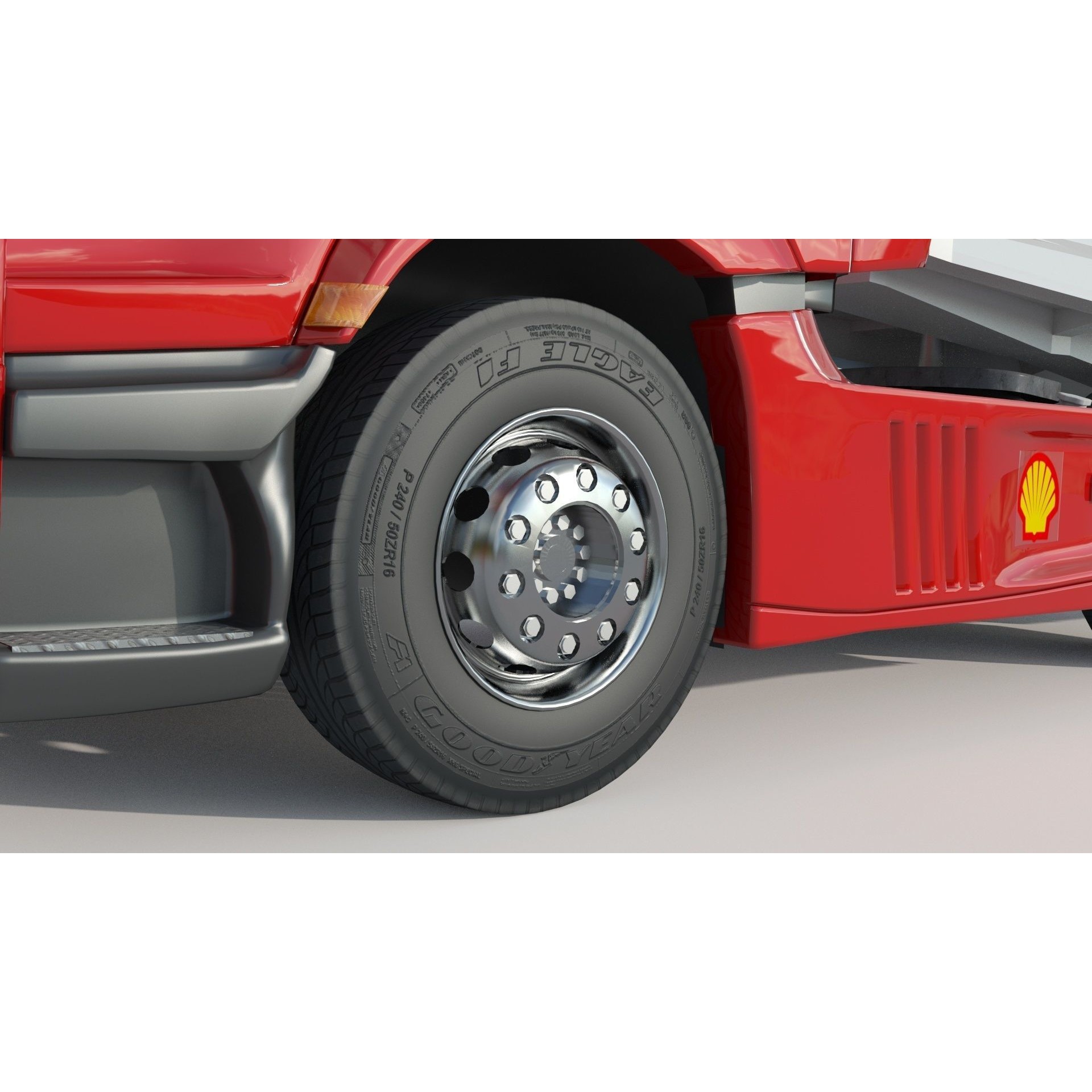 Mercedes Actros Fuel Tanker - Game-Ready 3D Model - View 9