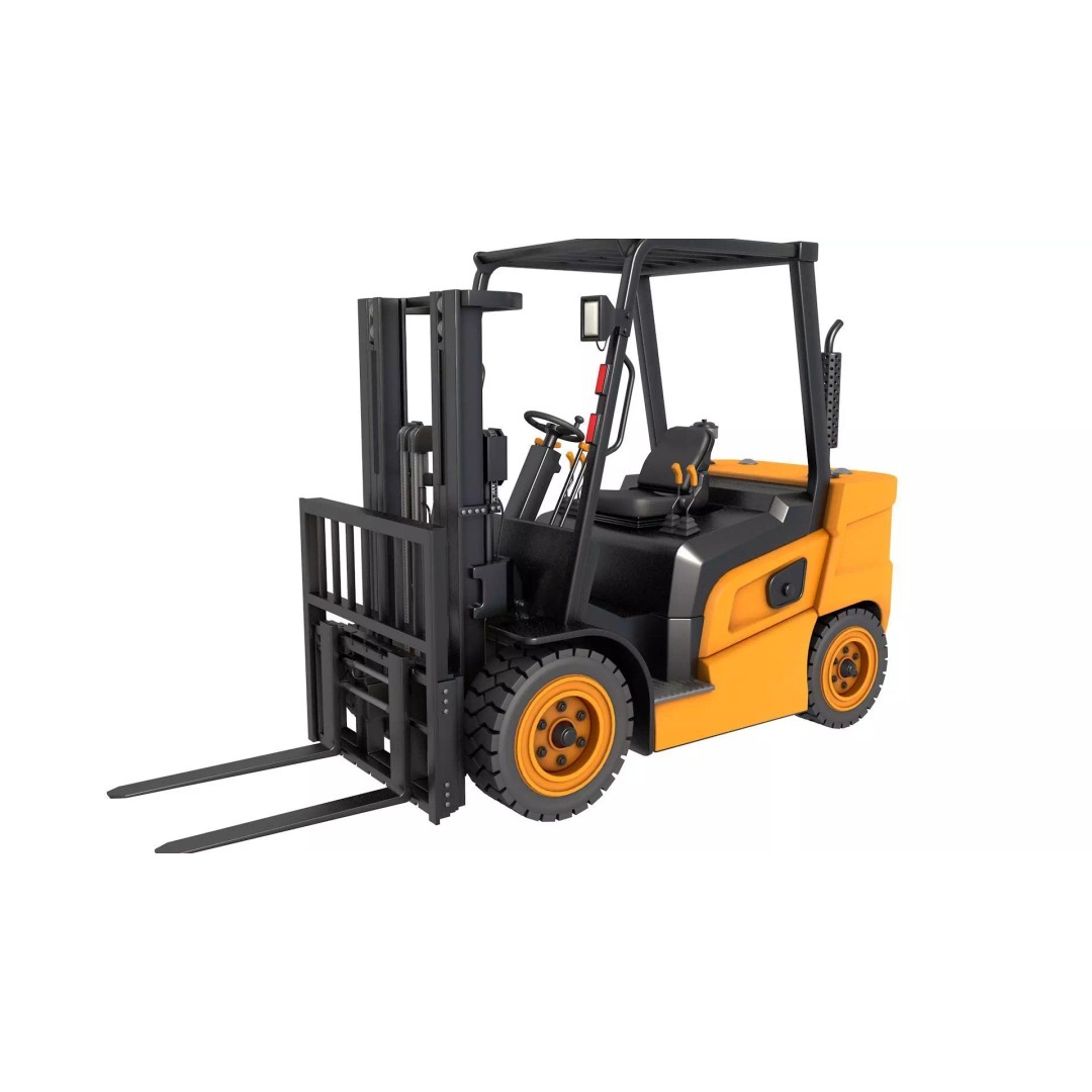 Industrial Forklift 3D Model – High-Quality Game Asset, FBX, OBJ - View 2