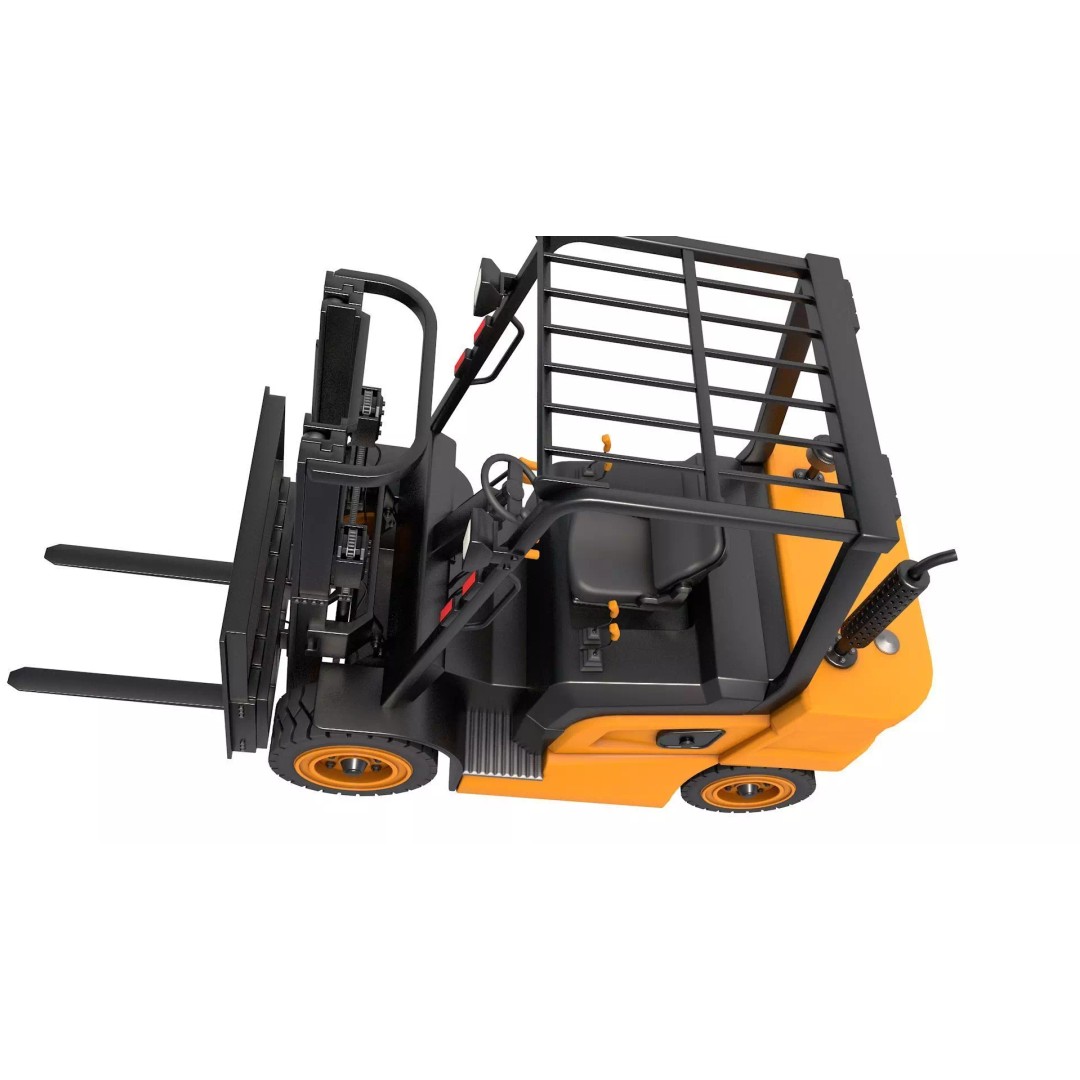 Industrial Forklift 3D Model – High-Quality Game Asset, FBX, OBJ - View 3