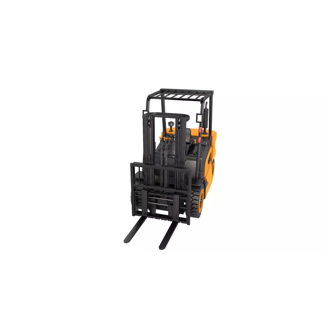 Industrial Forklift 3D Model – High-Quality Game Asset, FBX, OBJ - View 4