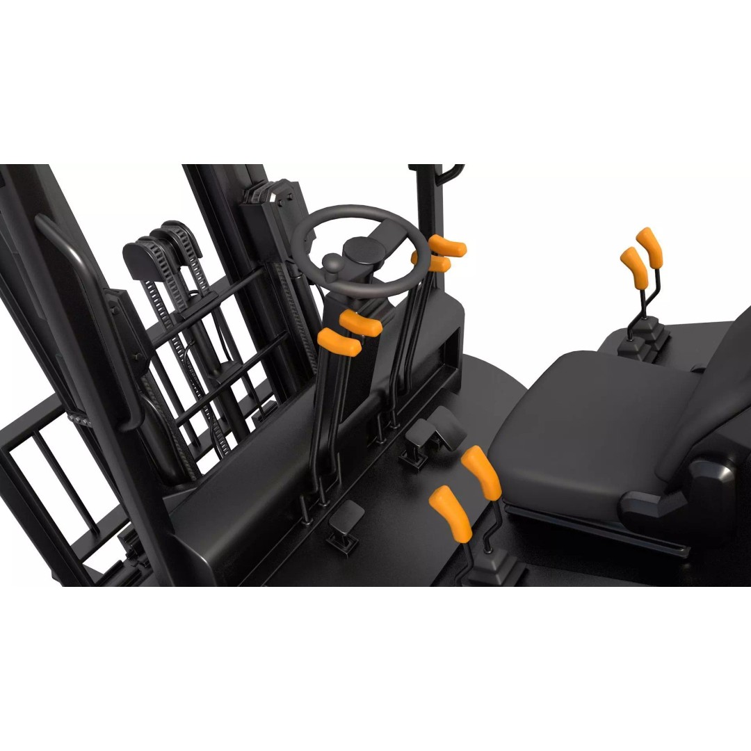 Industrial Forklift 3D Model – High-Quality Game Asset, FBX, OBJ - View 5